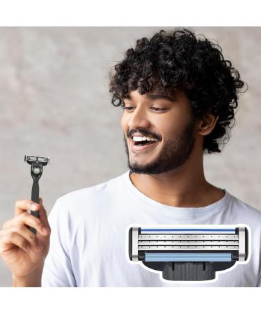 Abiemuce Mach 3 Razor Blades - 16PCs with 2 Holders | Men's Razor Blades for Gillette Mach3 - Buy Online on GoSupps.com