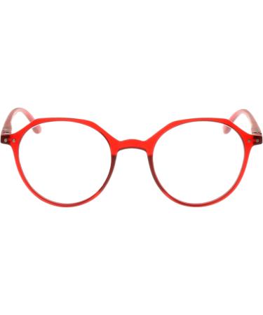 Round Reading Glasses for Men & Women - Lightweight XL Plastic Frame in Red Green & Black - All Diopters Available - Buy Online on GoSupps.com