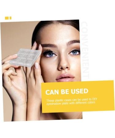 IWOWHERO Lip 3pcs Boxes Eye Shadow Box Eyeshadow Clear Cosmetic Case Empty Lipstick DIY Case Foundation Square Empty Eyeshadow - Buy Online on GoSupps.com