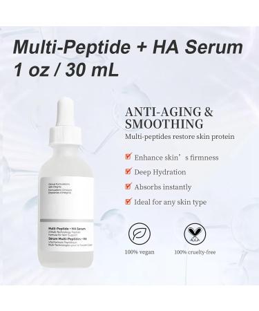 Multi-Peptide + HA Serum for Face Anti-aging Advanced Regenerating Collagen Peptide Serum Firming & Smoothing Face Serum for Fine Lines & Wrinkles Hydrating Skincare For All Skin Types(30ML) - Buy Online on GoSupps.com