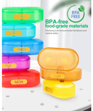 Shop XXL Large 7-Day Pill Organizer | Cute & Colorful Detachable Pill Box for Vitamins & Supplements | International Shipping Available - Buy Online on GoSupps.com