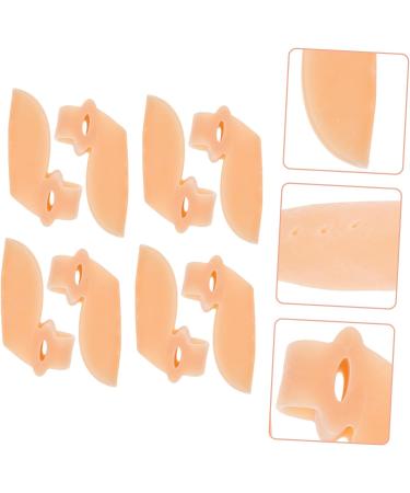 Orthopedic Toe Separator & Thumb Protector - 4 Pairs | Silicone Bunion & Hammer Toe Spacers for Foot Care - Skin Color 7x3.5cm - Buy Online on GoSupps.com