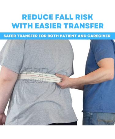 LiftAid 60 Inch Transfer and Gait Belt with Metal Buckle - Assist Aid for Seniors and Caregivers - Beige - Buy Online on GoSupps.com