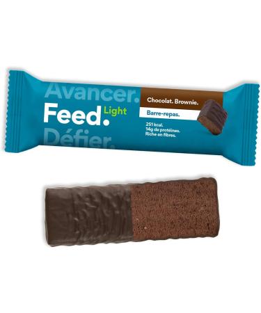 Feed. Chocolate Brownie Weight Loss Meal Bars | 250kcal Low Sugar | Konjac Protein Fiber & 25 Vitamins & Minerals | Made in France Vegan & Gluten Free | 6x70g - Buy Online on GoSupps.com