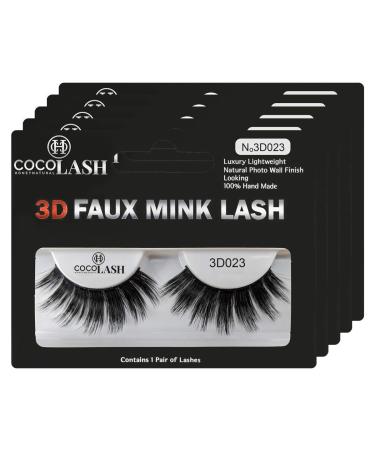 Cocohoney 3D Faux False Mink Eyelashes (5 pairs) - PARTY LOOK | 100% Hand Made | Cruelty Free | Reusable | Ultralight | Durable 3D023