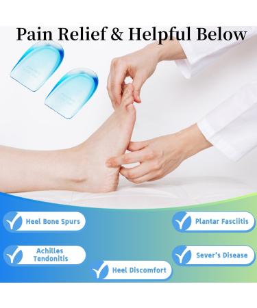 Gel Silicone Heel Cups for Plantar Fasciitis Relief - Pain Relief Inserts for Men & Women | Sore Feet & Bone Spurs Treatment (1 Pair - Buy Online on GoSupps.com