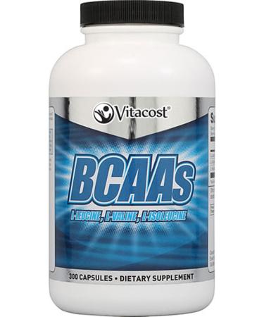 Vitacost BCAAs L-Leucine L-Valine L-Isoleucine - 2 400 mg per Serving - 300 Capsules