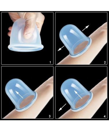 Silicone Cup Set - 4 Transparent Massage Cups for Fat Reduction & Face Massage Aid - Buy Online on GoSupps.com