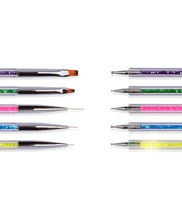 YUECI Double Ended Nail Liner Pen Kit - 5-Part Multi-Color Nail Art Tools for UV Gel & Acrylic Designs - Professional Nail Dotting Pen Accessories - Buy Online on GoSupps.com