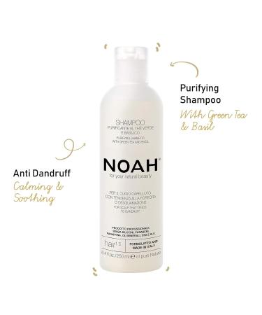 Noah Hair 1.5 Purifying Shampoo - Organic Green Tea & Basil Shampoo | Natural Dandruff Solution | 8.5 fl. oz - Buy Online on GoSupps.com