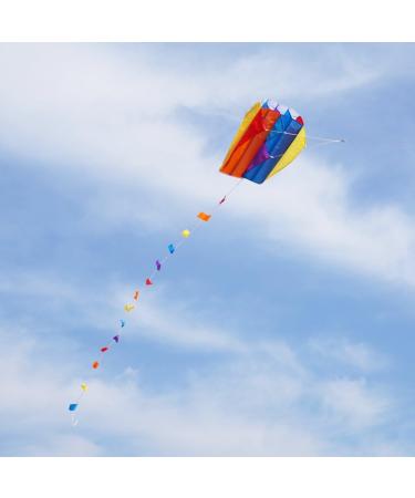 Besra Colorful Parafoil Kite with Long Tail - Easy to Fly Outdoor Fun for Kids & Adults | 20 inch - Buy Online on GoSupps.com