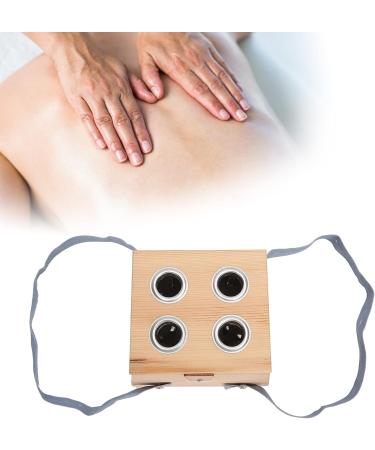 Moxibustion Box - Wooden Therapy Box with Straps for Relaxation & Health (4 Holes Blue) | Buy Internationally - Buy Online on GoSupps.com
