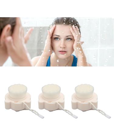 Double Sided Silicone Face Scrubber Soft Bristle Ergonomic Handle Super Soft Fiber Bristles with Lanyard for Facial Cleansing (White Handle with Pink Silicone) - Buy Online on GoSupps.com