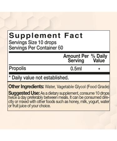 BEE and You 15% Pure Propolis Water Soluble Extract - Immune Support & Sore Throat Relief - Antioxidants - Keto, Paleo, Gluten-Free - 1 Fl Oz - Buy Online on GoSupps.com