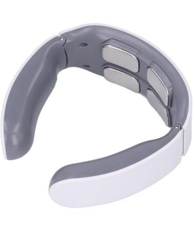 Neck Massage Device | Heated Pulse Massager for Lymphatic Drainage | Adjustable Intelligent Neck Massager for Men & Women - White - Buy Online on GoSupps.com