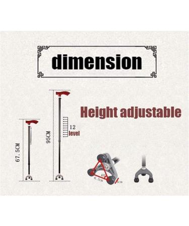 Walking Stick Walking Stick Crutch for Elderly Telescopic Stable Lightweight Height Adjustable with 3 Feets and Wooden Handle Innovate - Buy Online on GoSupps.com