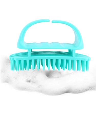 Goohochy Silicon Shampoo Brush for Women - Scalp Massager & Hair Cleaning Device - Blue 10.5x7x5.5cm - Ideal for Head Massage & Laundry Collector - Buy Online on GoSupps.com