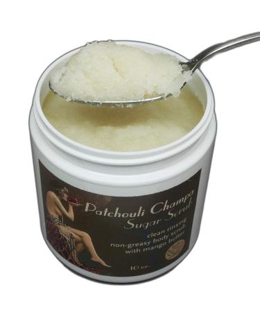 Patchouli Champa Exfoliating Sugar Scrub | Non-Greasy with Moisturizing Mango Butter and Patchouli Essential Oil | 10 ounces net wt | by Bella Des Natural Beauty - Buy Online on GoSupps.com