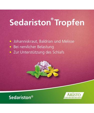 Sedariston Drops for Stress Anxiety & Sleep: Natural Remedies with St. John's Wort Valerian & Lemon Balm - 100ml (1 Pack) - Buy Online on GoSupps.com