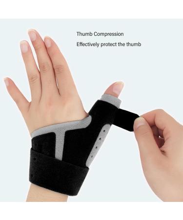 Buy Breathable Thumb Wrist Stabilizer & Finger Support Brace | High Elasticity Hand Support (Black) - International Shipping Available - Buy Online on GoSupps.com