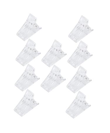 FRCOLOR Nail Art Clamp finger extension kit Plastic Manicure Clamps Finger Nail Builder Clamps clips manicure shaping Quick Building Manicure nail forms tool Extension Manicure Accessories As Shown 3.5X3cm