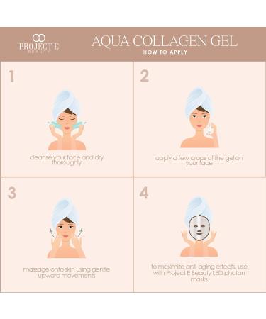 Project E Beauty Aqua Collages Gel - Natural Vitamin C Facial & Eye Serum for Anti-Aging Lifting & Tightening | 50 ml - Buy Online on GoSupps.com