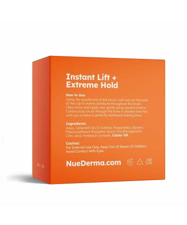 NueDerma Clear Eyebrow Gel with Castor Oil - Waterproof Brow Styling Wax for Feathered Brows - 1 OZ - Buy Online on GoSupps.com