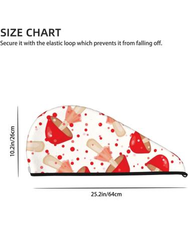 Microfiber Hair Drying Cap | Cute Mushroom Towel Wrap | Soft Absorbent Quick-Dry Hair Towel for Curly Long & Thick Hair - Buy Online on GoSupps.com