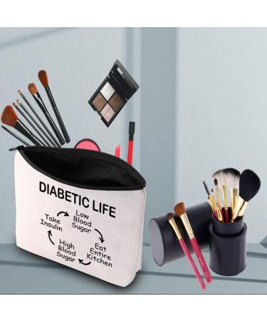 PWHAOO Diabetes Support Zipper Pouch Bag - Fight Diabetes Gift | Diabetes Awareness Cosmetic Bag - Buy Online on GoSupps.com