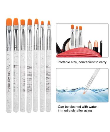 Nail Art UV Gel Extension Pen Set - 7pcs Professional Manicure Tool for Stunning Nail Designs | International Shipping - Buy Online on GoSupps.com