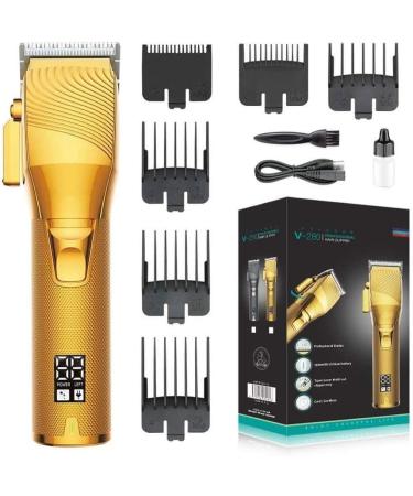 Hair Clippers for Men Electric Barber Professional Barber Clipper Barber Supplies Cordless Men's Hair Clipper with LED Display USB Charging Gold - Buy Online on GoSupps.com