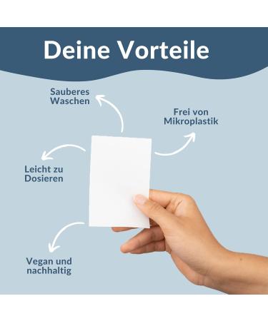 Sustainable Washing Detergent Strips - 100% Vegan Fragrance-Free Eco-Friendly Travel Solution - 60 Pieces per Pack - Buy Online on GoSupps.com