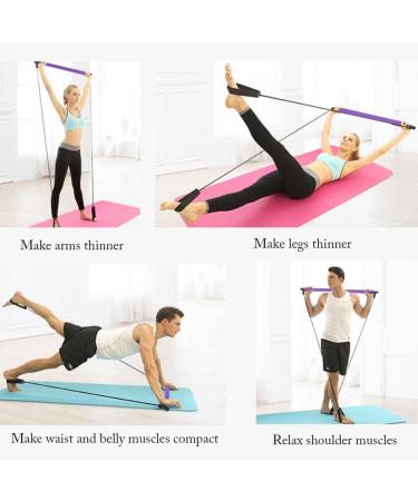 Pilates Sculpt Bar 1/2PCS Fitness Long Resistance Bands Bar Portable Yoga Exercise Stick Bar Pilates Workout Gym Equipment for Men Women Home & Bodybuilding 1pc - Buy Online on GoSupps.com