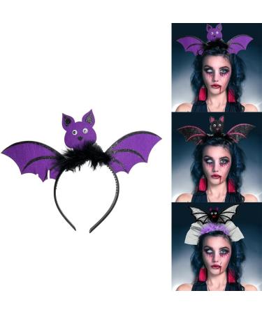 hgnxa Adult Kids Cartoon Bat Wing Shape Headband Woman SPA Hair Hoop Makeup Halloween Taking Photos Christmas Party Headpiece Purple - Buy Online on GoSupps.com