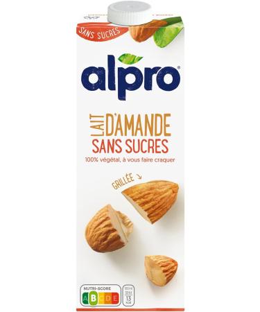 Alpro - Boisson V g tale - Lait d'Amande Grill e Sans Sucres - 1L - Lot de 8x1L - Buy Online on GoSupps.com