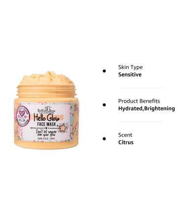 Bella & Bear Hello Glow Face Mask - Vegan Refining & Brightening Formula - 6.7oz - Buy Online on GoSupps.com