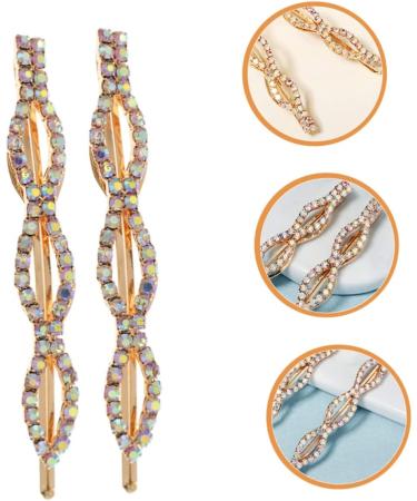 Ipetboom 1 Pair Ab Diamond Bangs Hairpin Rhinestone Barrettes Black Hair Clips Crystal Bobby Pin Bride Hair Clip Bangs Hair Clip Rhinestones Hair Pin The Chain Bow Tie Alloy Girl - Buy Online on GoSupps.com