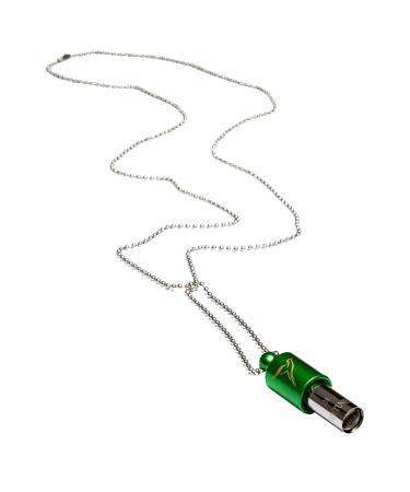 Lovetuner Breathing & Meditation Tuning Necklace 528 Hz Whistle |528 Hz Solfeggio Frequency |Breathwork Necklace Mindfulness Device for Anxiety & Stress Relief Through Sound Healing Green Ball Chain