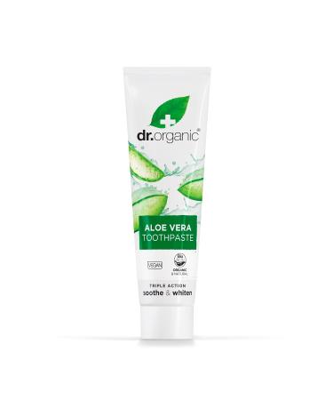 Dr Organic Aloe Vera Toothpaste - Whitening Natural Vegan Cruelty-Free Paraben & SLS Free - 100ml - Buy Online on GoSupps.com