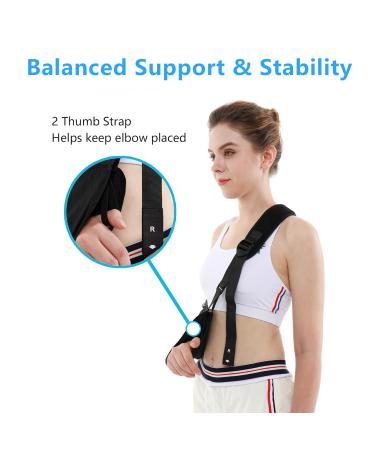 Arm Sling for Rotator Cuff & Wrist Injury - Adjustable Shoulder Immobilizer for Men & Women | Left & Right Arm Support - Buy Online on GoSupps.com