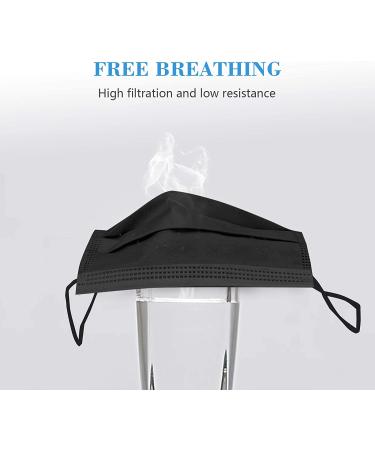 Taimu TM Black Disposable Face Masks for Protection - 50 Pack Safety Masks for Men and Women - Buy Online on GoSupps.com