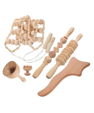 Plafope 5st massage device from beech manual hand tools cat ears gold foot massage tools guasha-ridge facial tools body massage devices leg roller scratching stick wood body shape