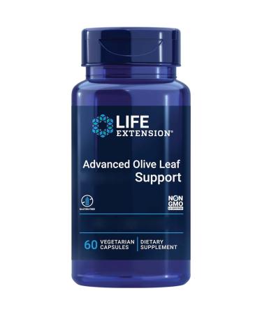 Life Extension Advanced Olive Leaf Vascular Support olive leaf extract with celery extract high-dose 60 vegan capsules laboratory tests vegetarian gluten-free soybreis without genetic engineering