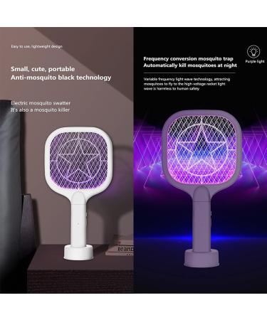 Small Portable Electric Mosquito Swatter Mosquito Racket Physical Summer Fly Swatter Trap Household Bug Zapper Insect Control White - Buy Online on GoSupps.com