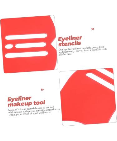Baluue Eyeliner Eyelash Shield Eyelash Applicator Tool Women Eyeliner Stencils Red 10.3x3.8cm Red - Buy Online on GoSupps.com