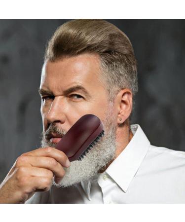 Natural Wild Boar Bristle Men's Beard Brush - Stiff Frank Brush for Grooming & Shaving - Mustodel Cleaning & Hair Styling Comb - Buy Online on GoSupps.com