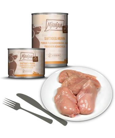 MjAMjAM - Premium Wet Dog Food - Pure Juicy Chicken 1 Pack (1 x 400 g) Grain Free with Extra Meat - Buy Online on GoSupps.com
