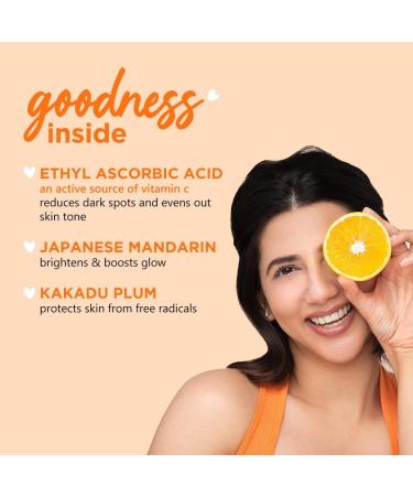 Vitamin C Foaming Face Wash with Mandarin | Brightening & Cleansing | Sulphate-Free & Vegan | 110ML for Glowing Skin & Hyperpigmentation - Buy Online on GoSupps.com