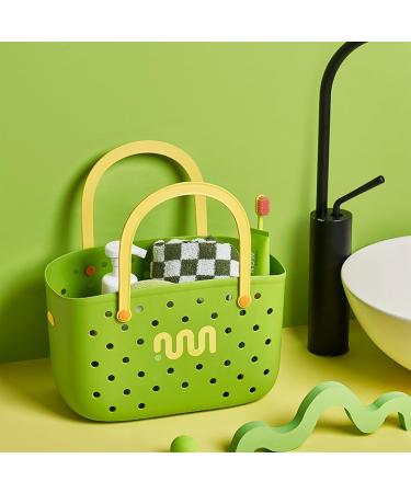Portable Shower Basket Plastic Basket with Handle Large Capacity Shower Box Portable Shower Basket Plastic Shower Box(Green) - Buy Online on GoSupps.com