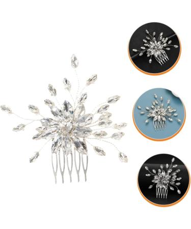 Ipetboom Bride Tiara Hair Comb Hair Accessories for Prom Rhinestone Hair Accessories Bridal Accessories Diamond Headpiece Tiara Wedding Hair Accessories Bride Headband Plastic Glass - Buy Online on GoSupps.com
